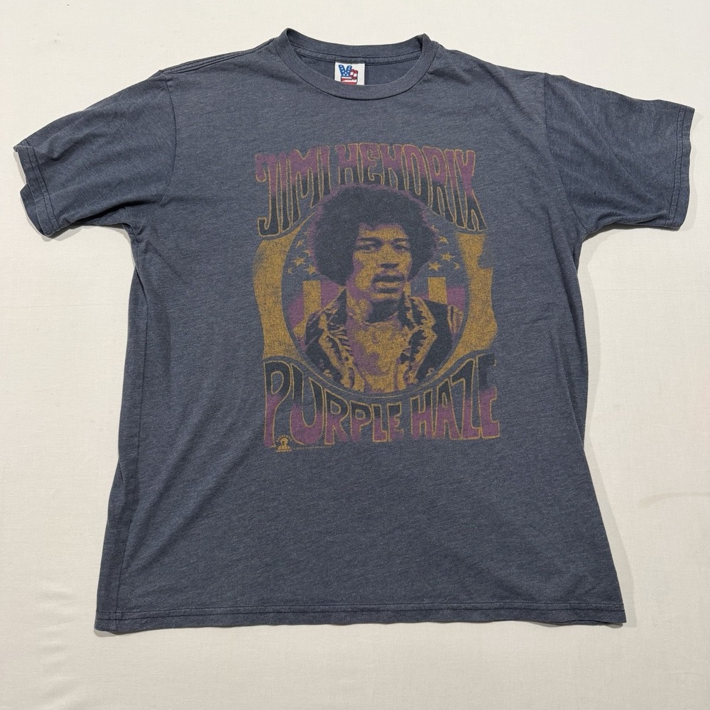 Junk Food Jimi Hendrix Purple Haze T Shirt Mens M 2010 Made in USA Rock